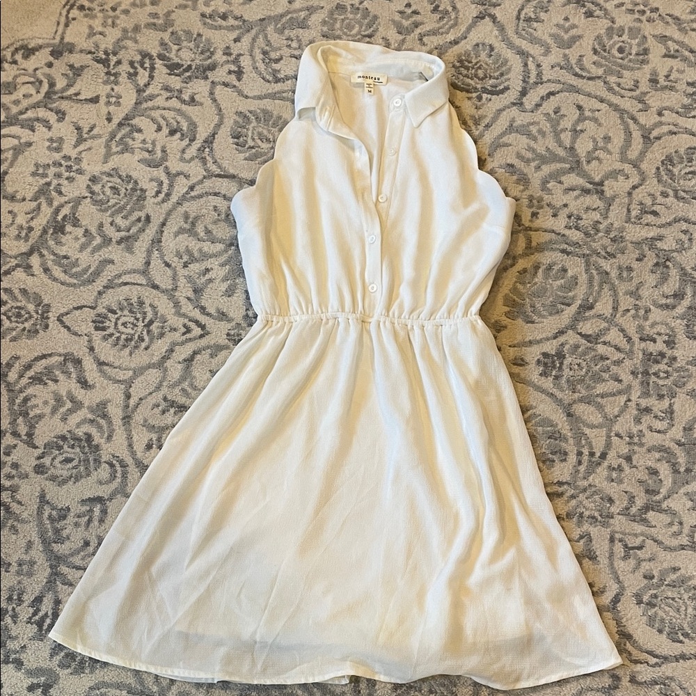 Monteau white/Cream Button-Up dress size medium